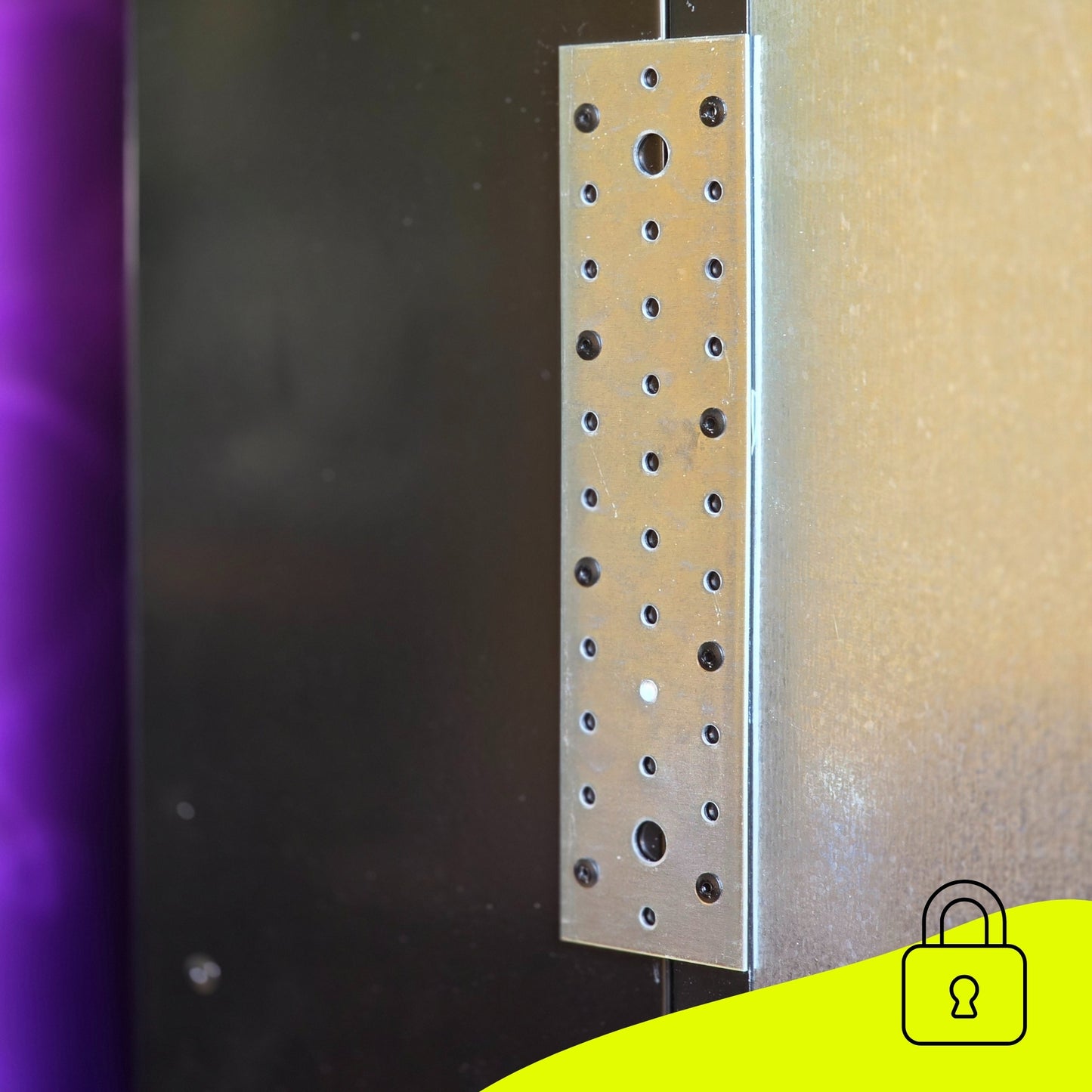 Aufhebel-Schutz Rückseite Sanden Vendo Komplettkit Snackautomat Nietplatte schwarz Anti-Einbruch-Platte